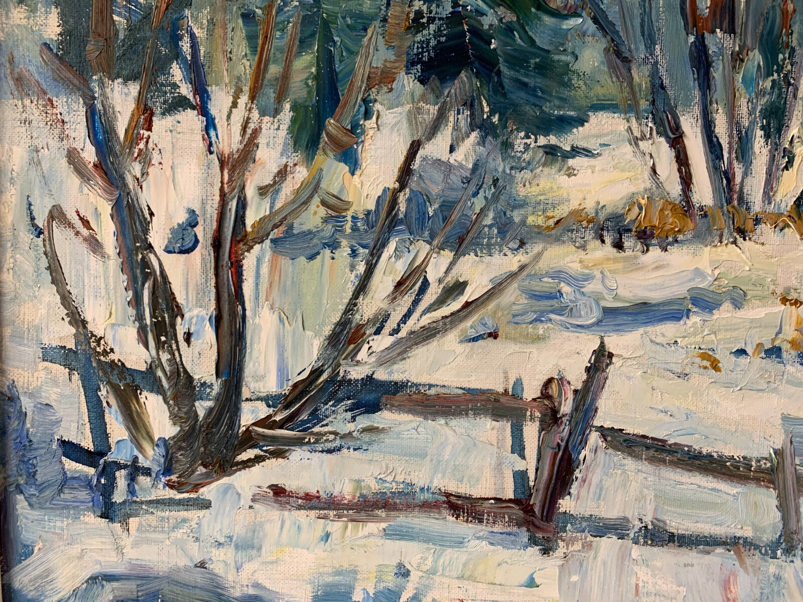 Rudolf Hossfeld 1910-1999 - Öl auf Leinwand - Winterlandschaft - gerahmt - sign.3
