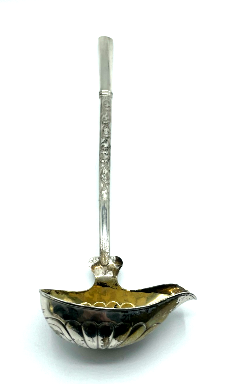 Antik  Biedermeier Silber 1 Vorleger Kelle alte Punzen L 38 cm teilvergoldet9
