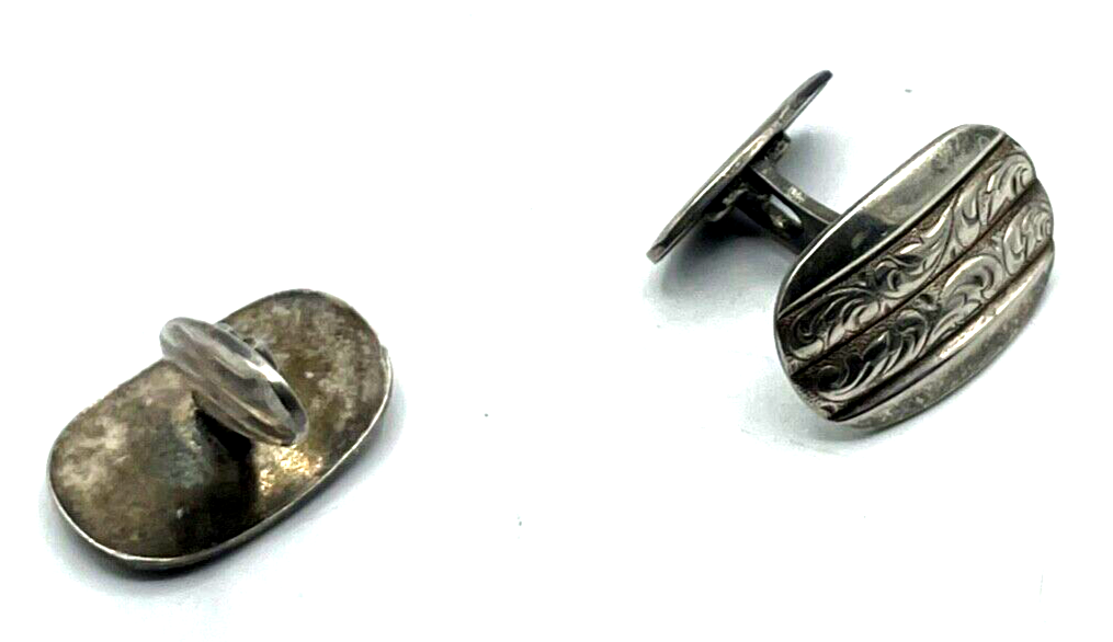 Antik Manschettenknöpfe attraktive Gravur klassisch elegant sehr gepflegt unisex3