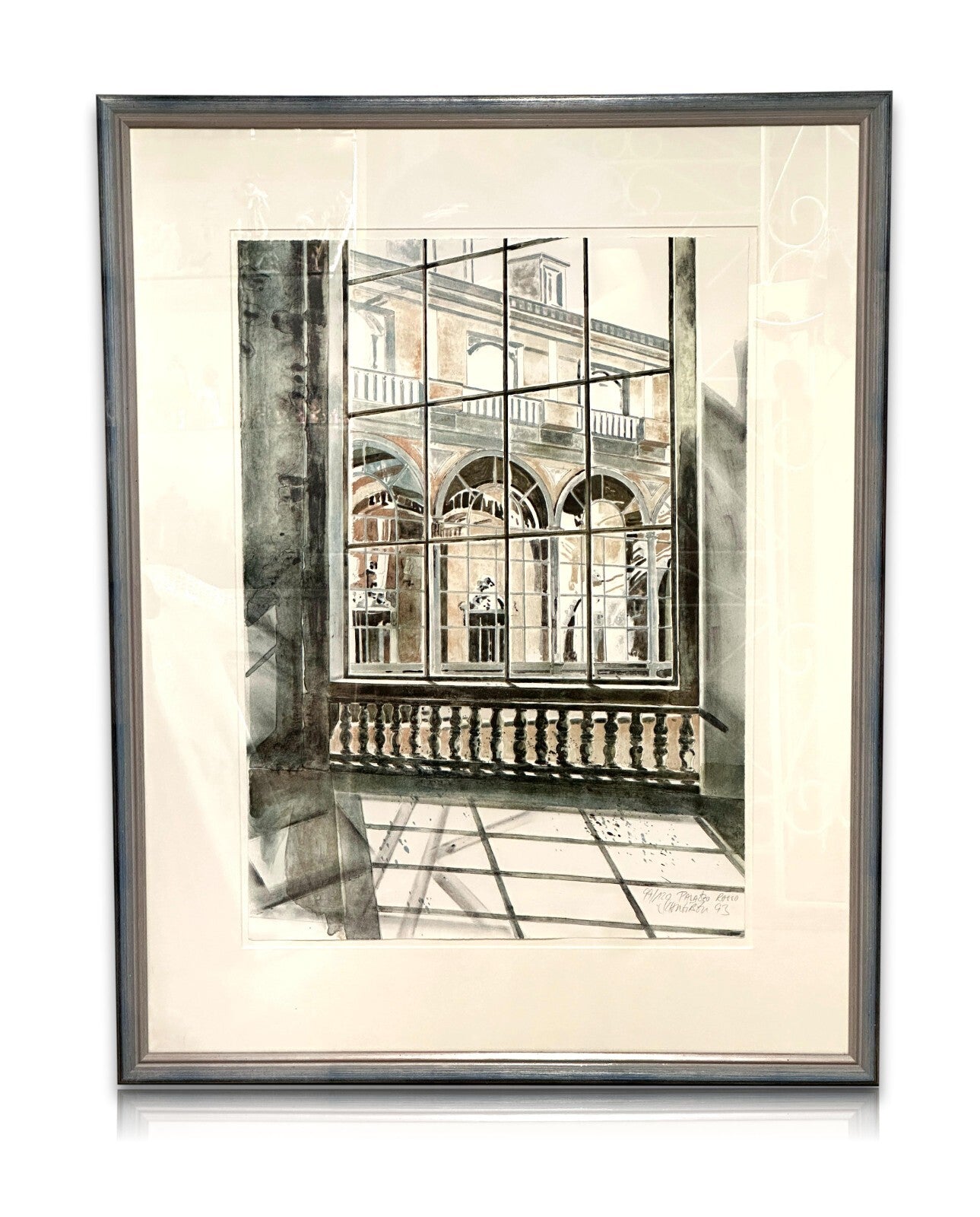 Michael Schreiber 1941-2012 - farbige Lithografie - Palzzo Rosso ´93 - Signiert0