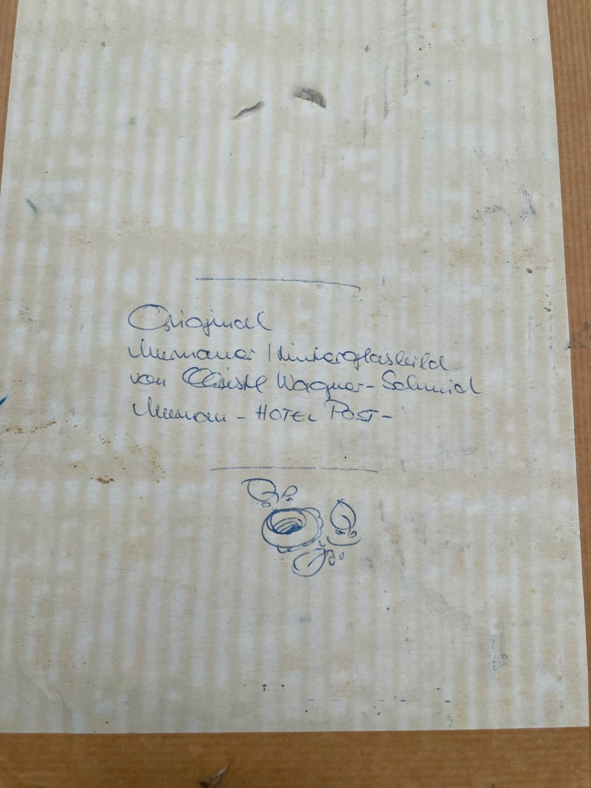 Große Hinterglasmalerei Hinterglasbild Schutzpatron Hl. Christophorus  gerahmt6