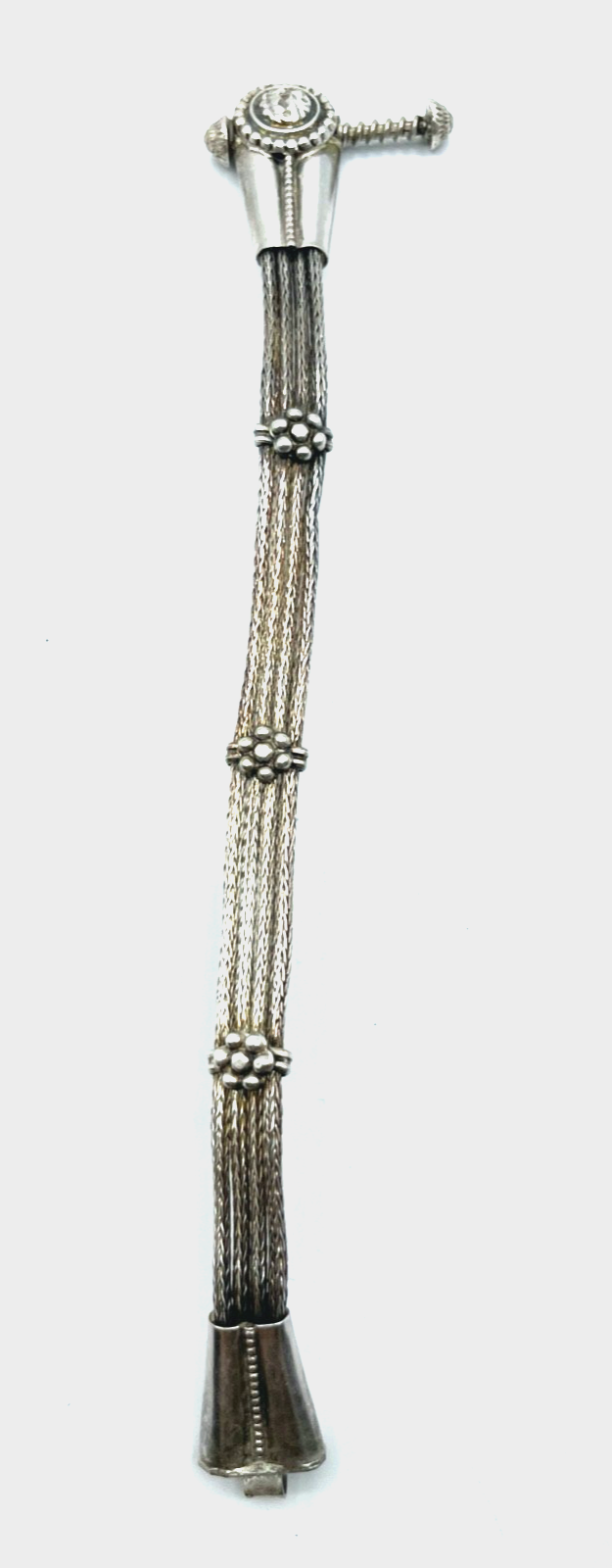 Vintage Ethno echt Silber Flechtdekor Armband unisex Handarbeit L 18 cm gepflegt4