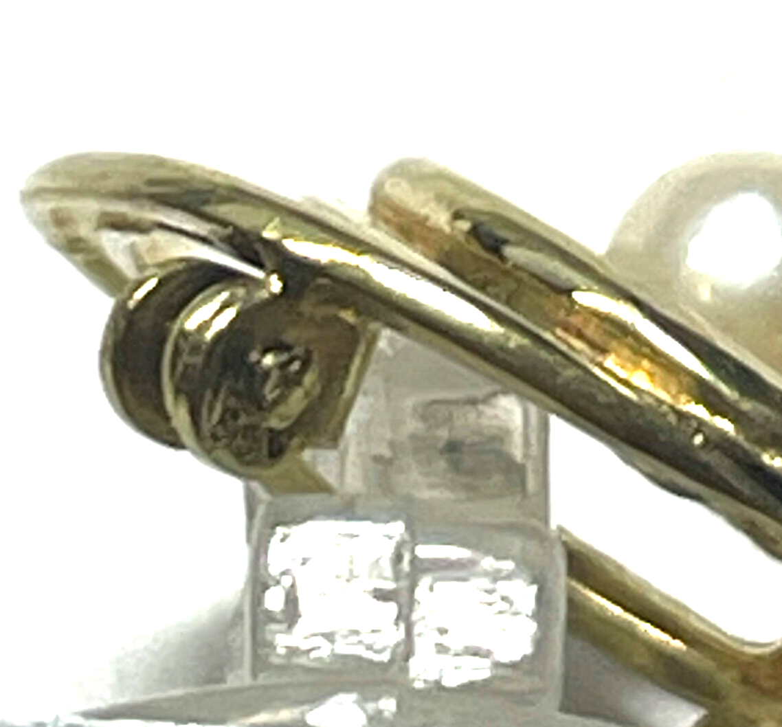 333 Gold 8 K Gelbgold runde klassische Brosche Anstecknadel mit Akoya Perle9