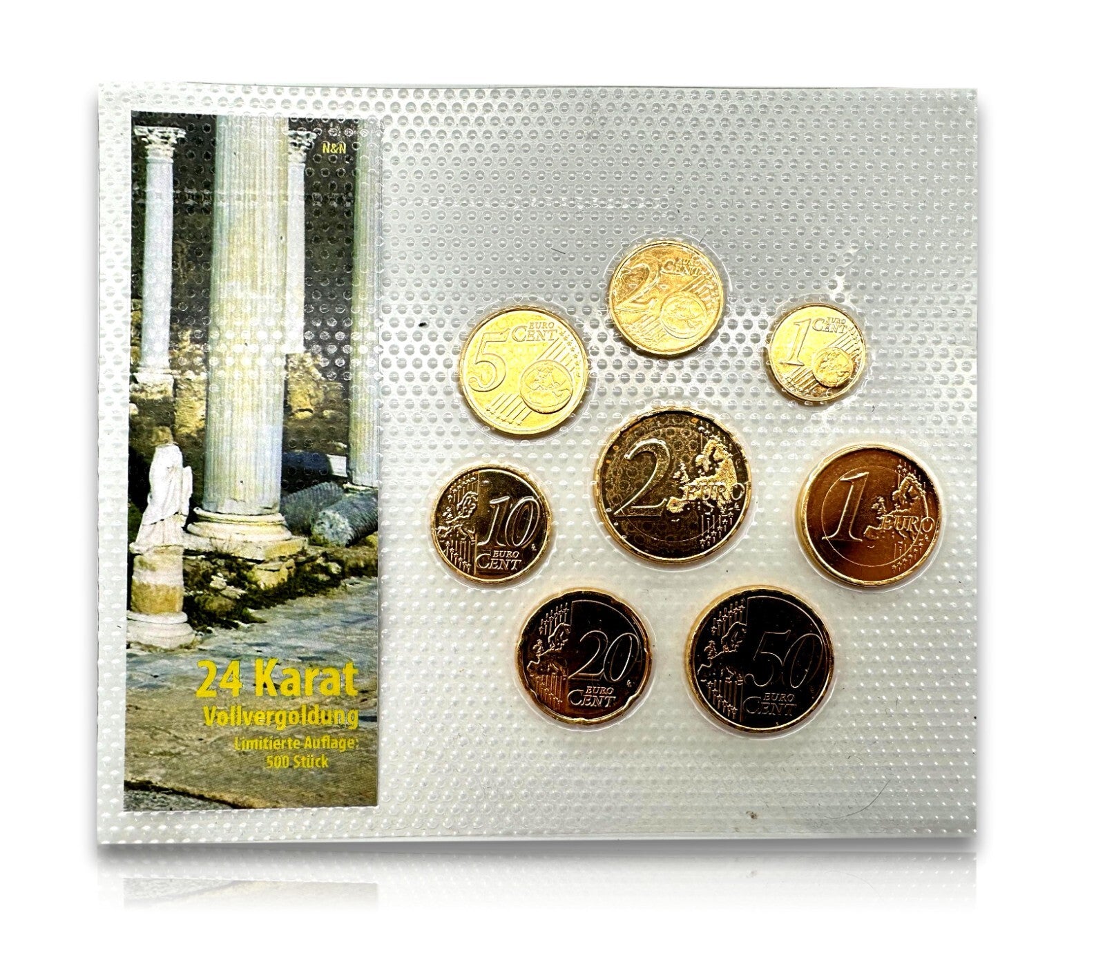 Zypern KSM Kursmünzsatz 2008 Euro € - 24 ct vergoldet - Limitierte Edition0