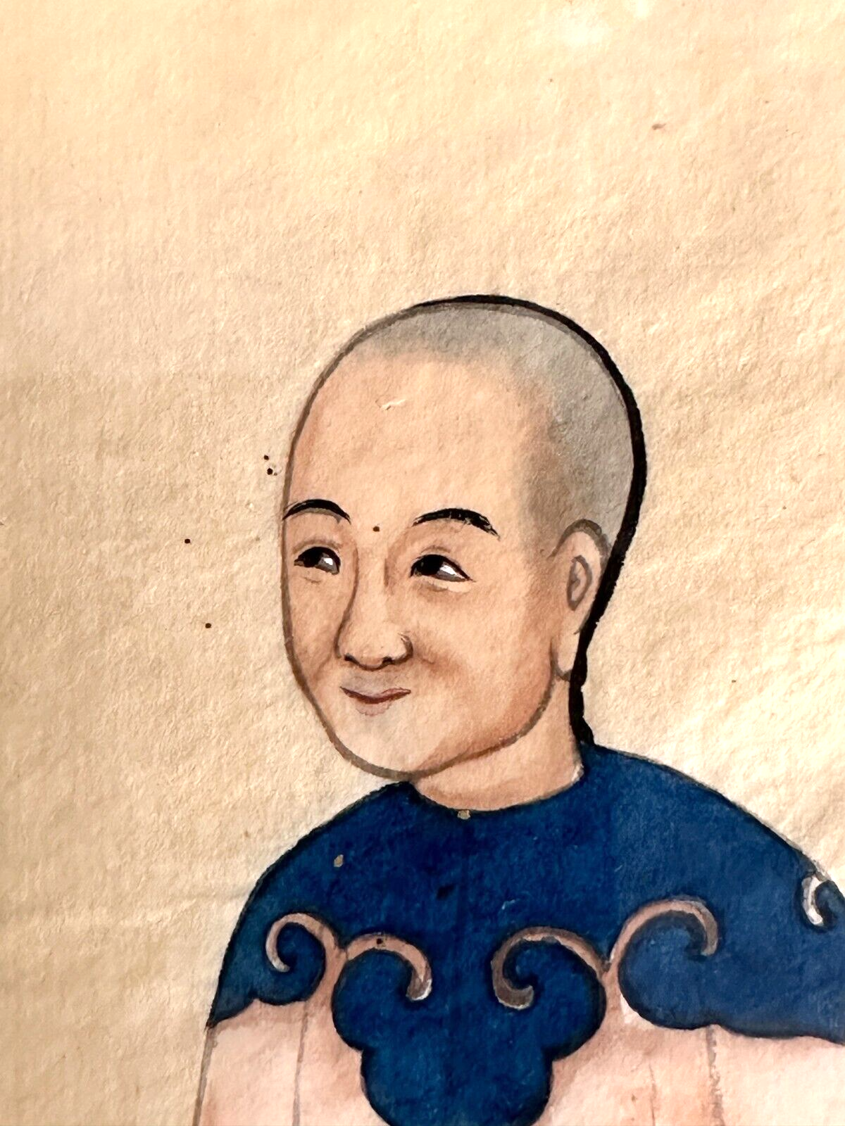 Chinesische Malerei - Markpapier mit Deckfarben - um 1900 - gerahmt hinter Glas3