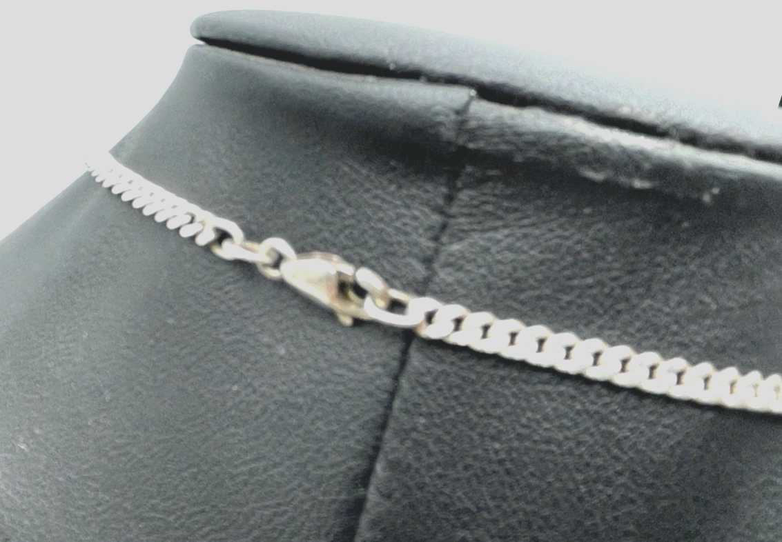 Solide lange Panzerkette 925 Silber L 70 cm B 3 mm unisex gebraucht + gepflegt2