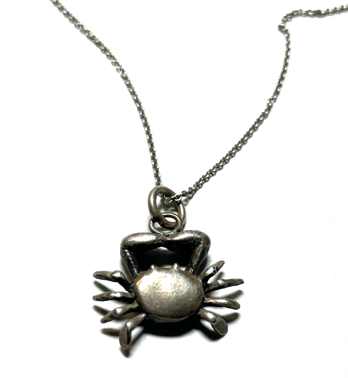 925 Silber Kette mit Sternzeichen Krebs Cancer Anhänger unisex gepflegt L 45,5cm1