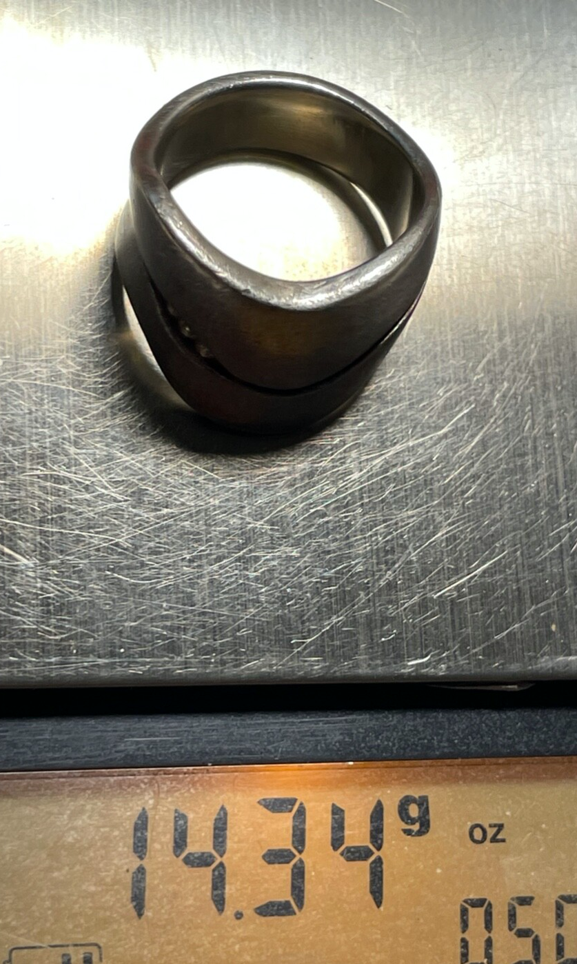 Massiver 925 Silber Designer Ring QUINN mit 3 Brillanten 0,06 ct RG 55 Ø 17,5 mm6