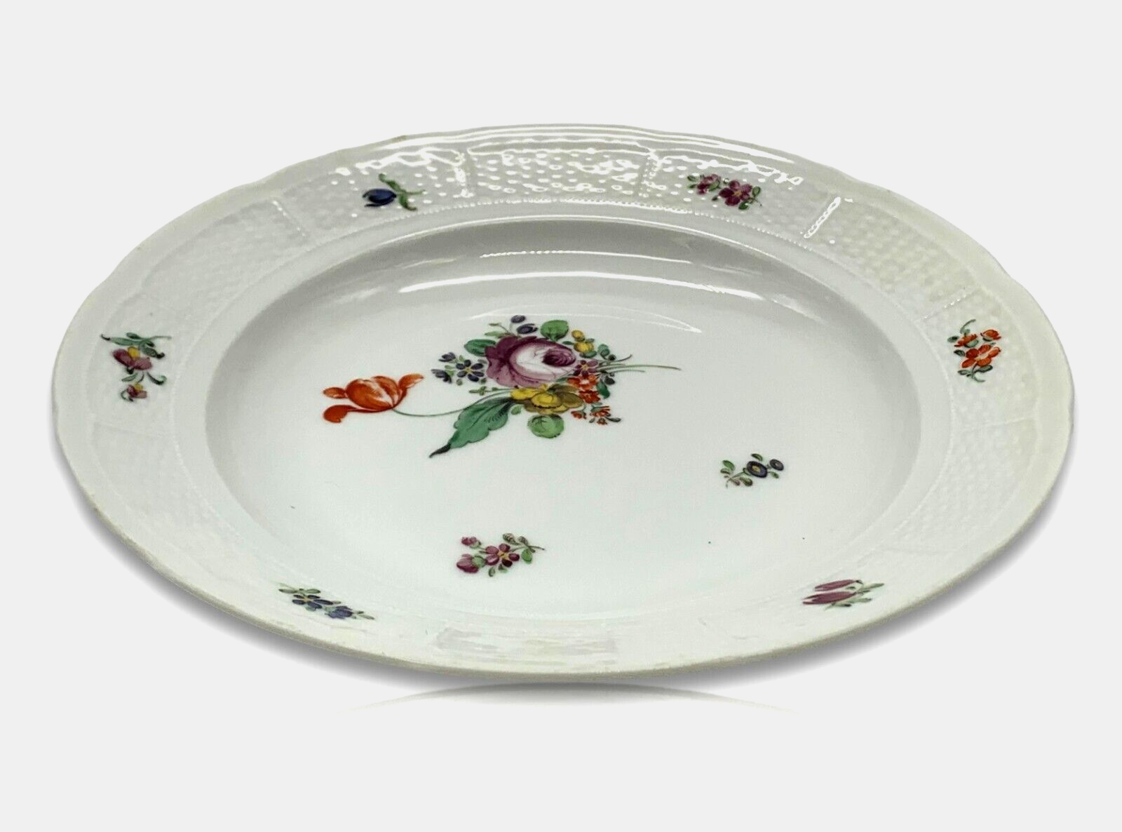 Nymphenburg - Porzellan Teller - Blumenbukett - ca 1920/30 - Streublumen Bukett1