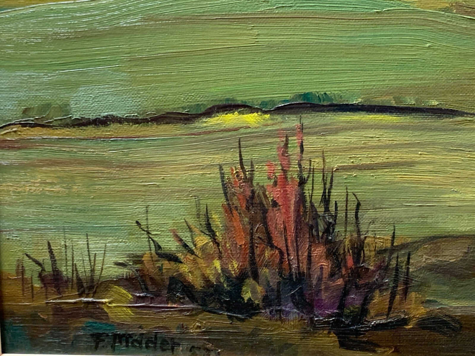 Fritz Mader 1900-1998 - Herbstlicher Hang 1955 - Öl auf LWD - gerahmt - signiert7