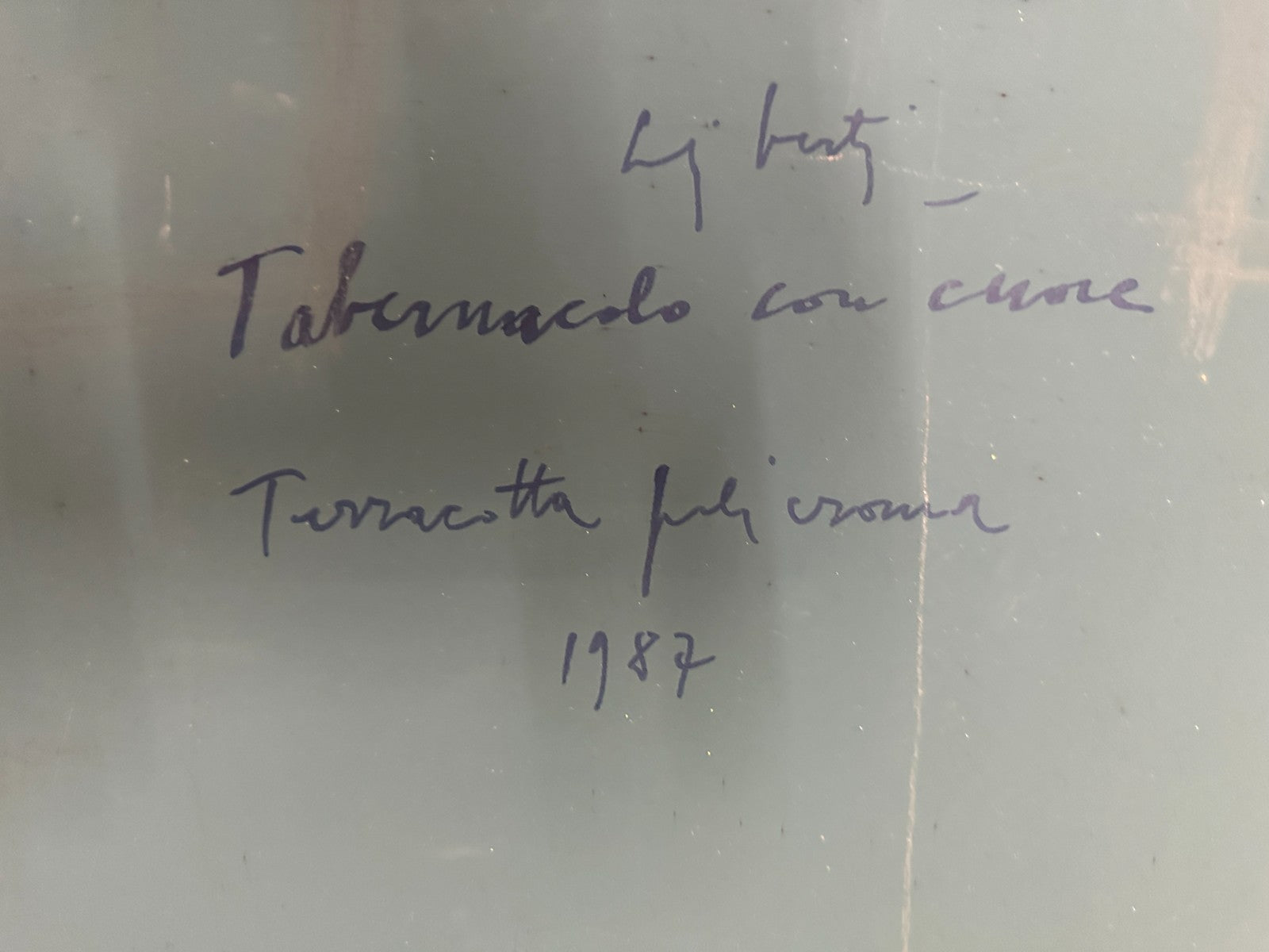 Lij bet – Tabernacolo con cuore 1987 – Terracotta -  Herz, Typografie - gerahmt11