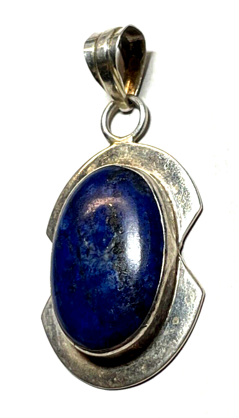 Purismus 925 Silber Anhänger Lapislazuli Cabochon Handarbeit Geschäftsauflösung0