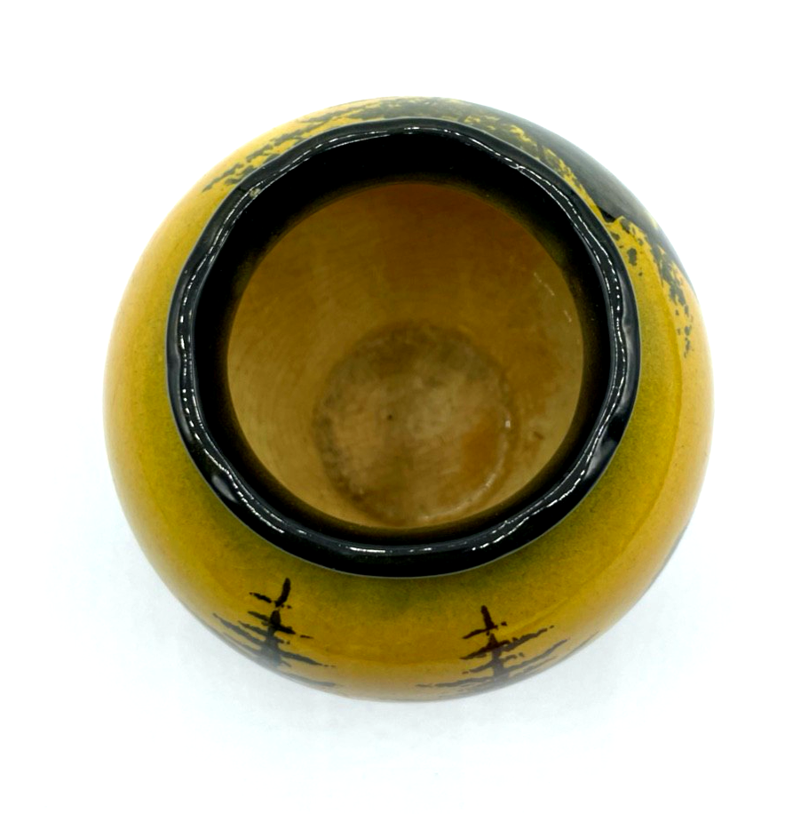 Antik Schramberg Majolika SMF Vase Modell 4158 / 63 Handgemalt H 10 cm B 10 cm2