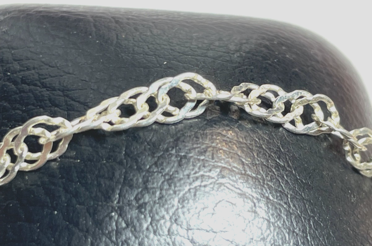 Klassische unisex Singapur Halskette 925 Silber Kette L 45 cm B 4 mm wie neu1
