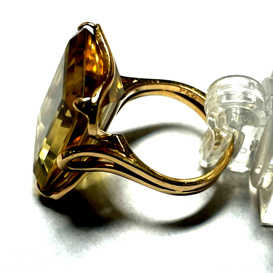 Massiver  Cluster 750 Gold Roségold Ring mit Citrin Cocktailring RG 50 Juwelier8