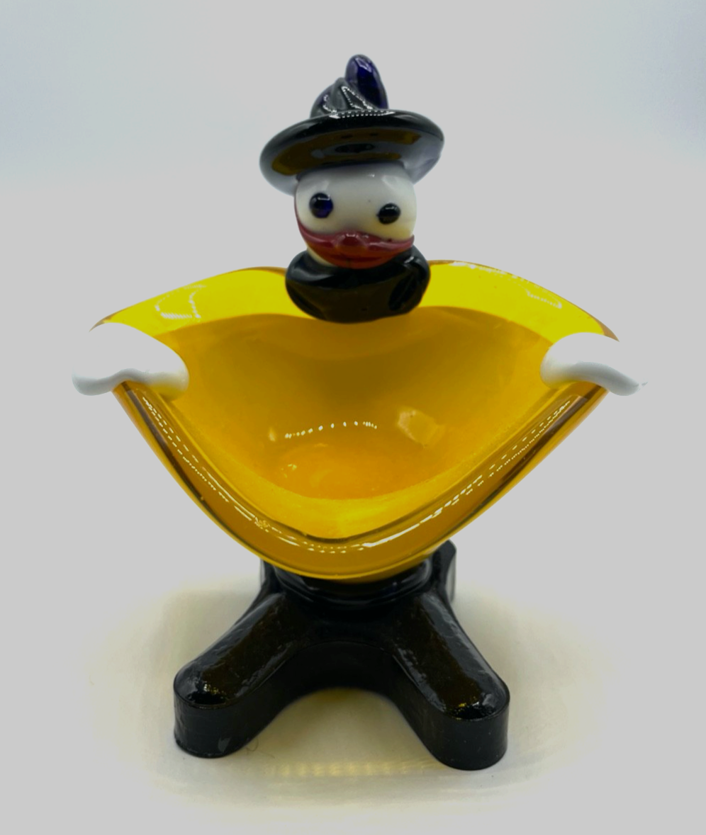 Vintage bunter Glas Ascher Clown Murano Glas Schale 70erJ top gepflegt Handarbei0