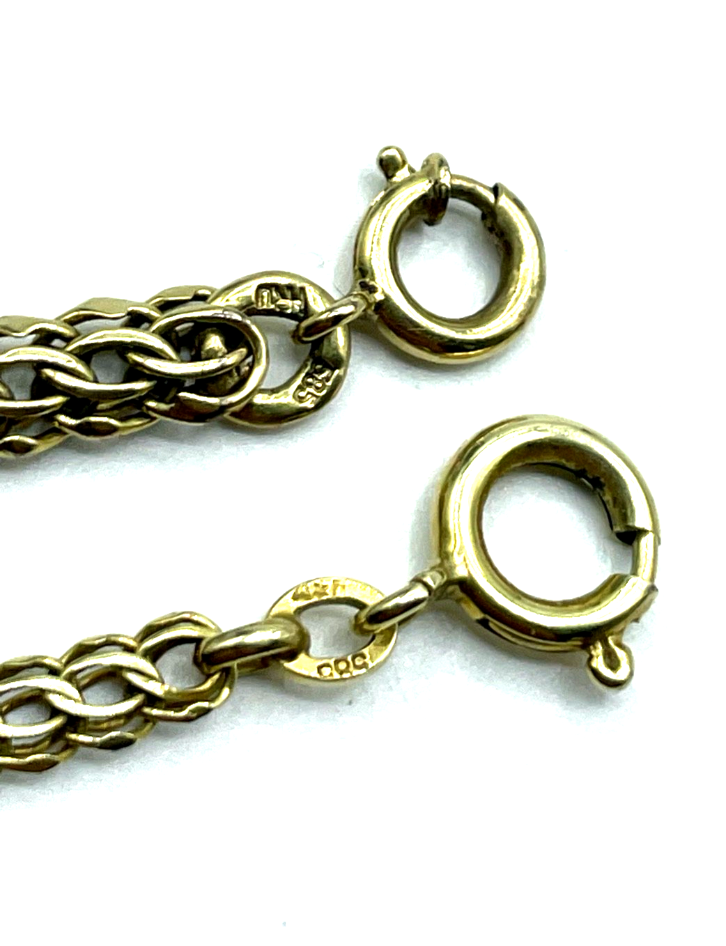 585 Gold 14 K Gold Kette + Armband Set Garibaldi o Bismarck Dekor Juwelier gepfl6