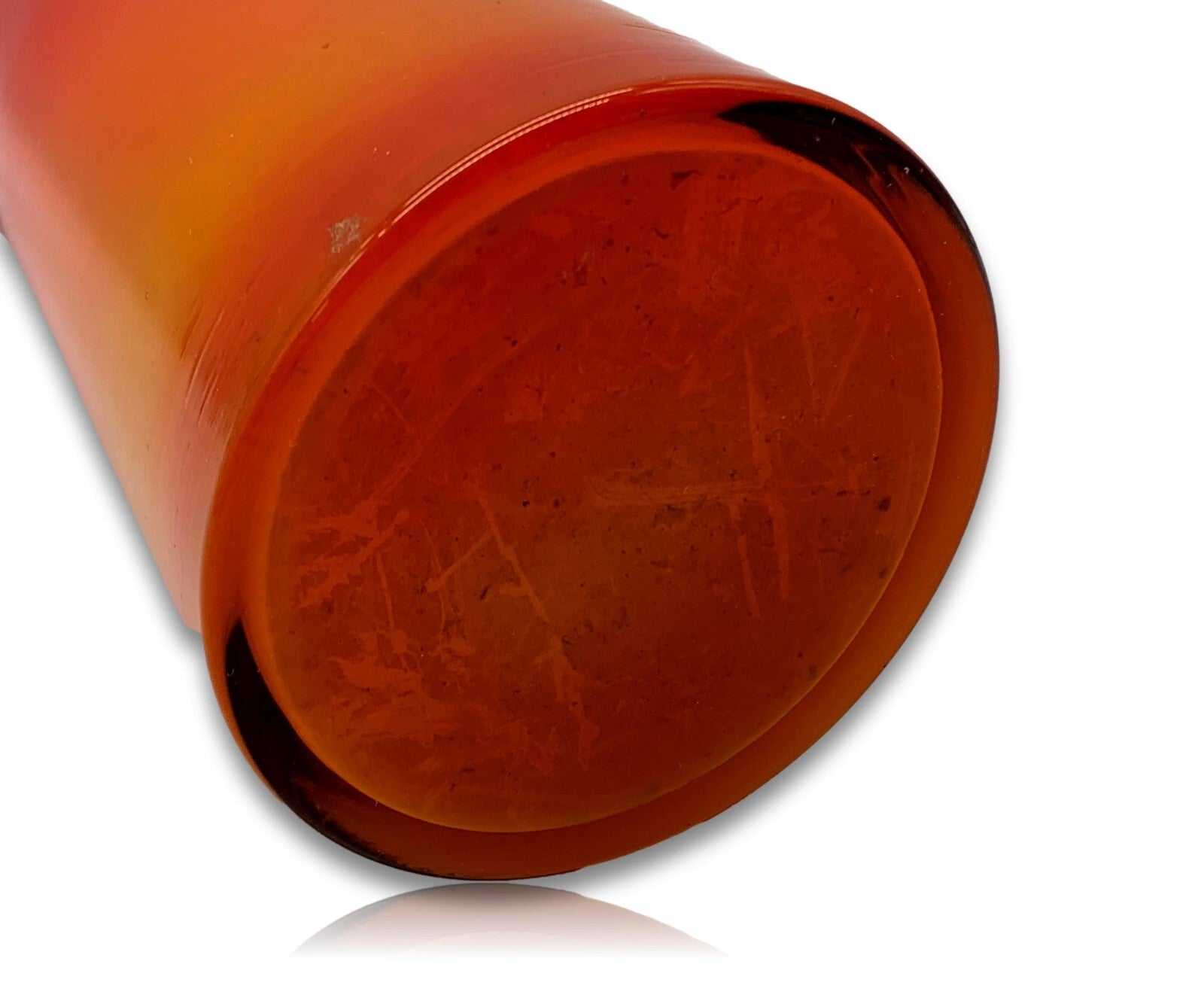 Prokuplje Glasvase - Jugoslawische Vintage Vase - 70er Jahre Klarglas Unterfang5
