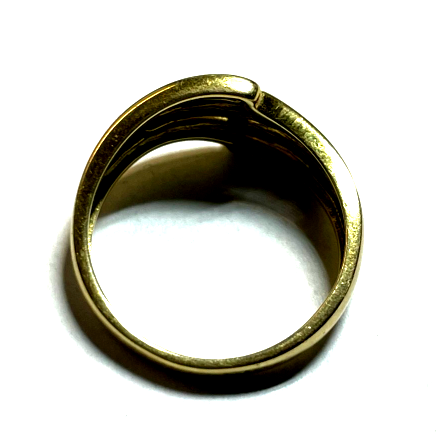 Solider 585 Gold 14 K  Ring modernes Design  Ø 16,9 mm RG 53 Juwelier gepfl.6