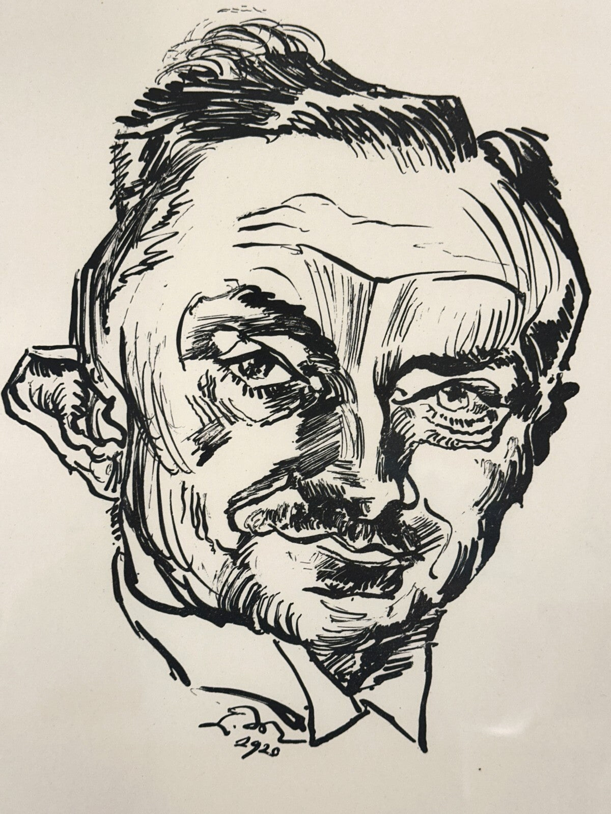 Ludwig Meidner (1884–1966) - Original-Lithografie 1920 - Selbstbildnis - gerahmt1