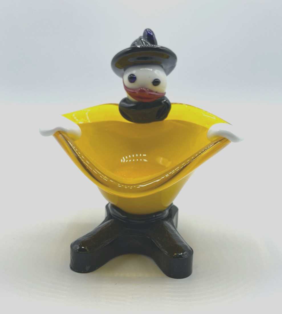 Vintage bunter Glas Ascher Clown Murano Glas Schale 70erJ top gepflegt Handarbei6