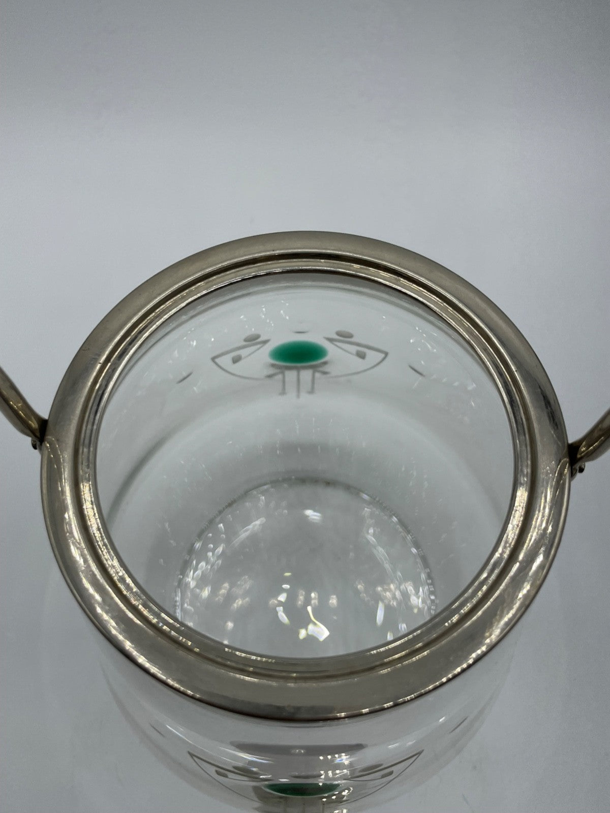 Reiner Jugendstil Glas Bonboniere F&R Fischer sehr guter Zustand H 18 cm o Griff6