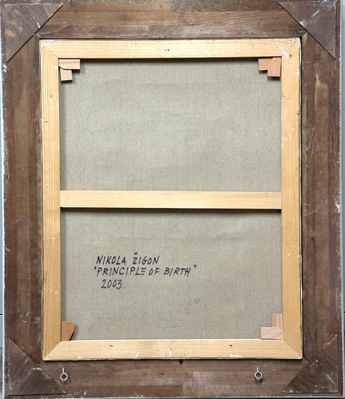 Nikola Zigon - Öl auf Leinwand Collage - Principle of Birth - gerahmt - signiert12