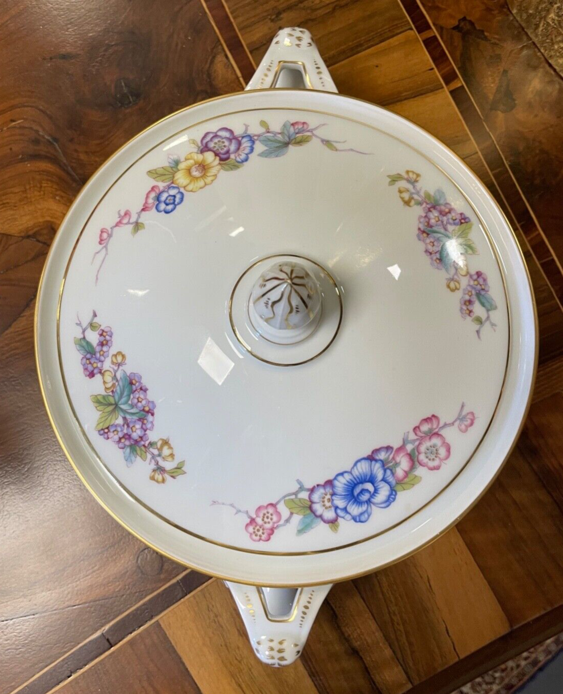 Seltene alte flache Rosenthal Porzellan Terrine um 1910 wie neu + sehr edel14