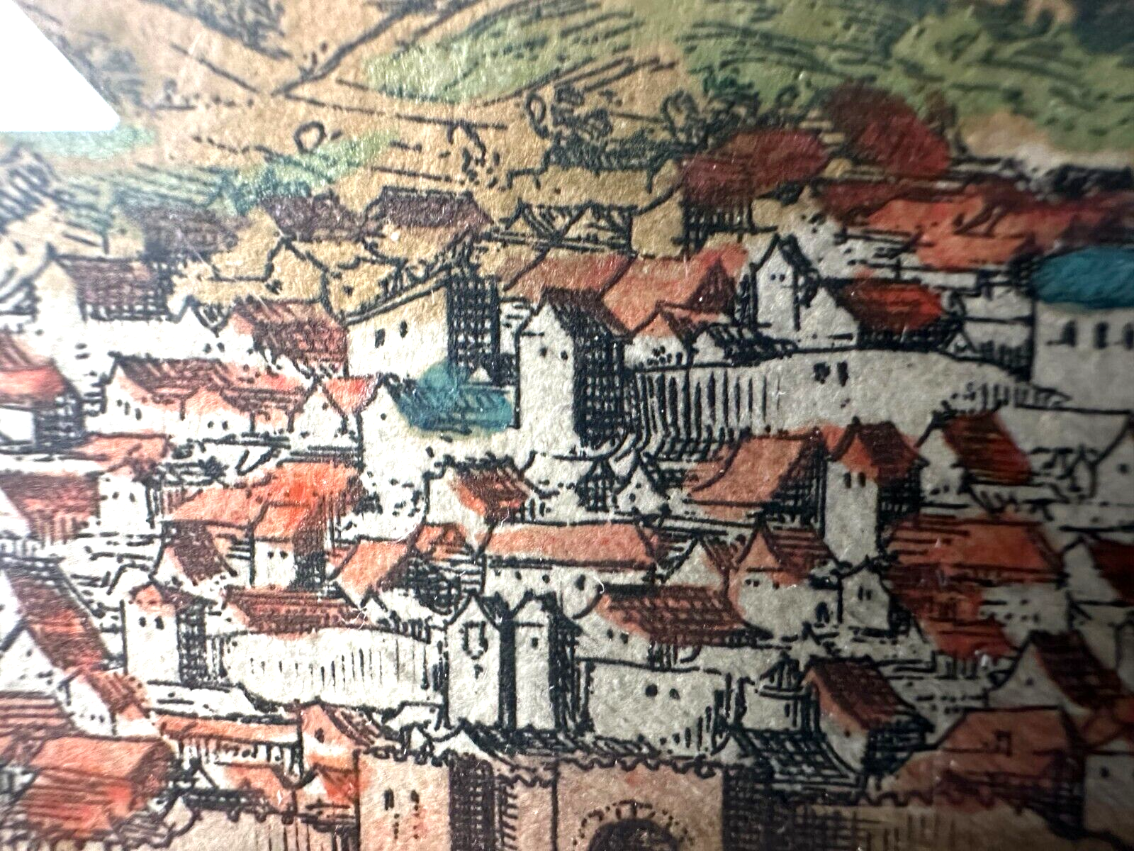 nach Georg Hoefnagel um 1575 - Ansicht von Loja Spanien - Kupferstich koloriert6