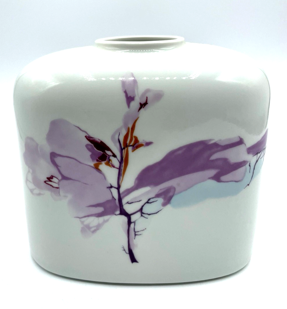 Vintage Lichte GDR Porzellan Vase zeitloses Dekor + Form H 12,5 cm  1A Zustand0