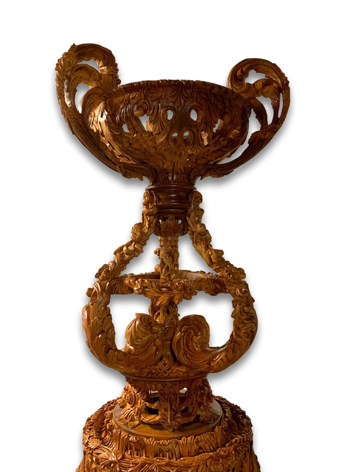 XXL Prunksäulen - Säulentische - Blumensäule - Barocke Schnitzerei - Handarbeit4