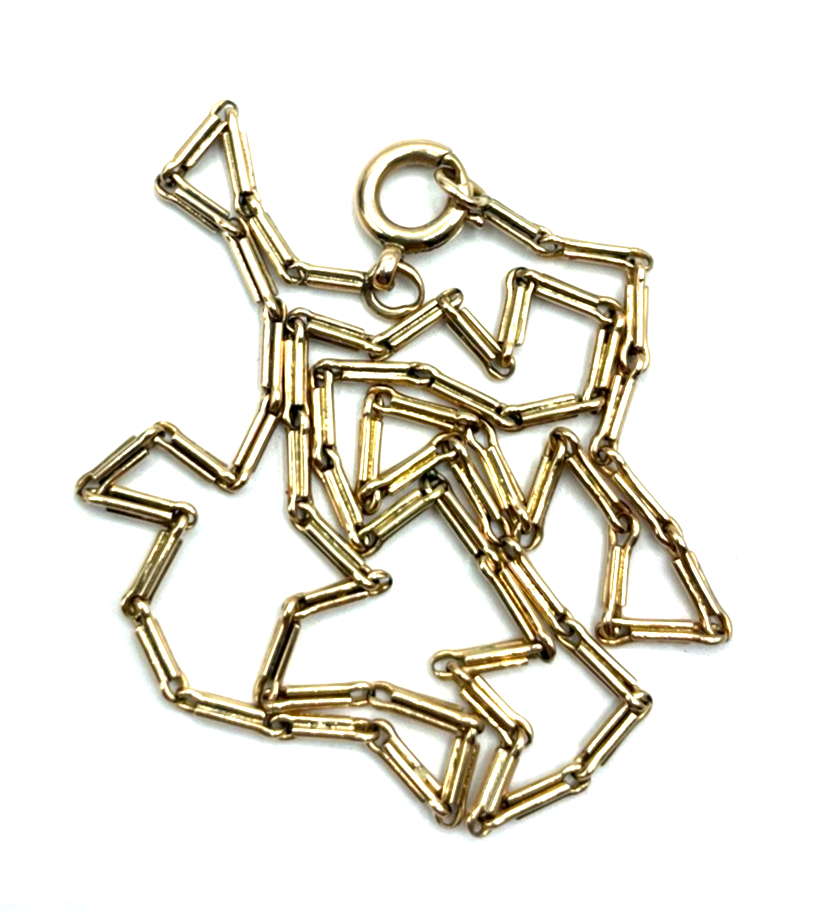 585 Gold 14 K Goldkette antik Collier L 48,5 cm  B 2 mm solide Juwelier Qualität2