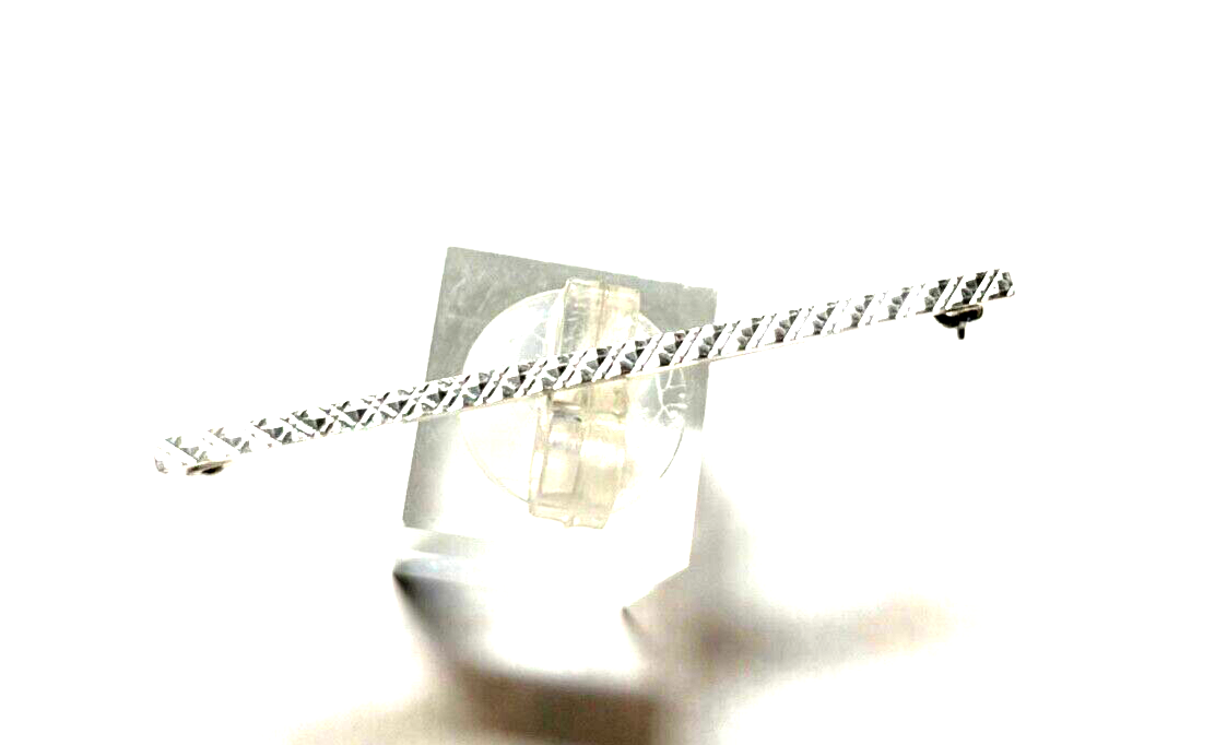 K&L 835 Silber Stabbrosche Handarbeit Anstecknadel sehr edel rhodiniert L 56 mm2