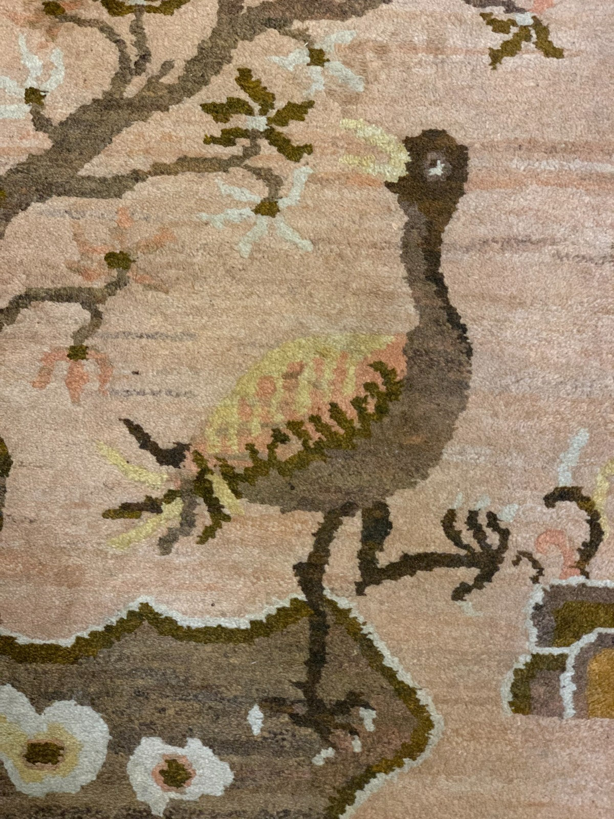 alter asiatischer Teppich - Pastell Farben - Wolle - ca. 50er Jahre Handgeknüpft4