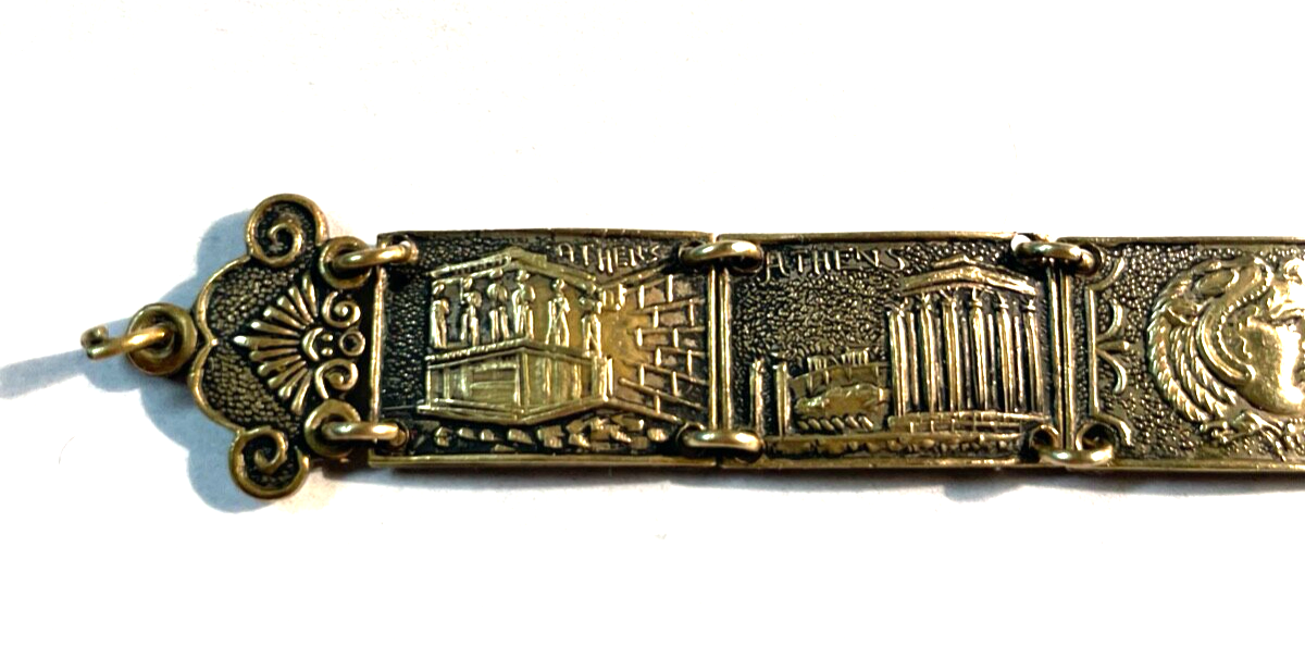 Antik Armband Reise Souvenir Andenken Griechenland Tempel Götter etc. L 19 cm1