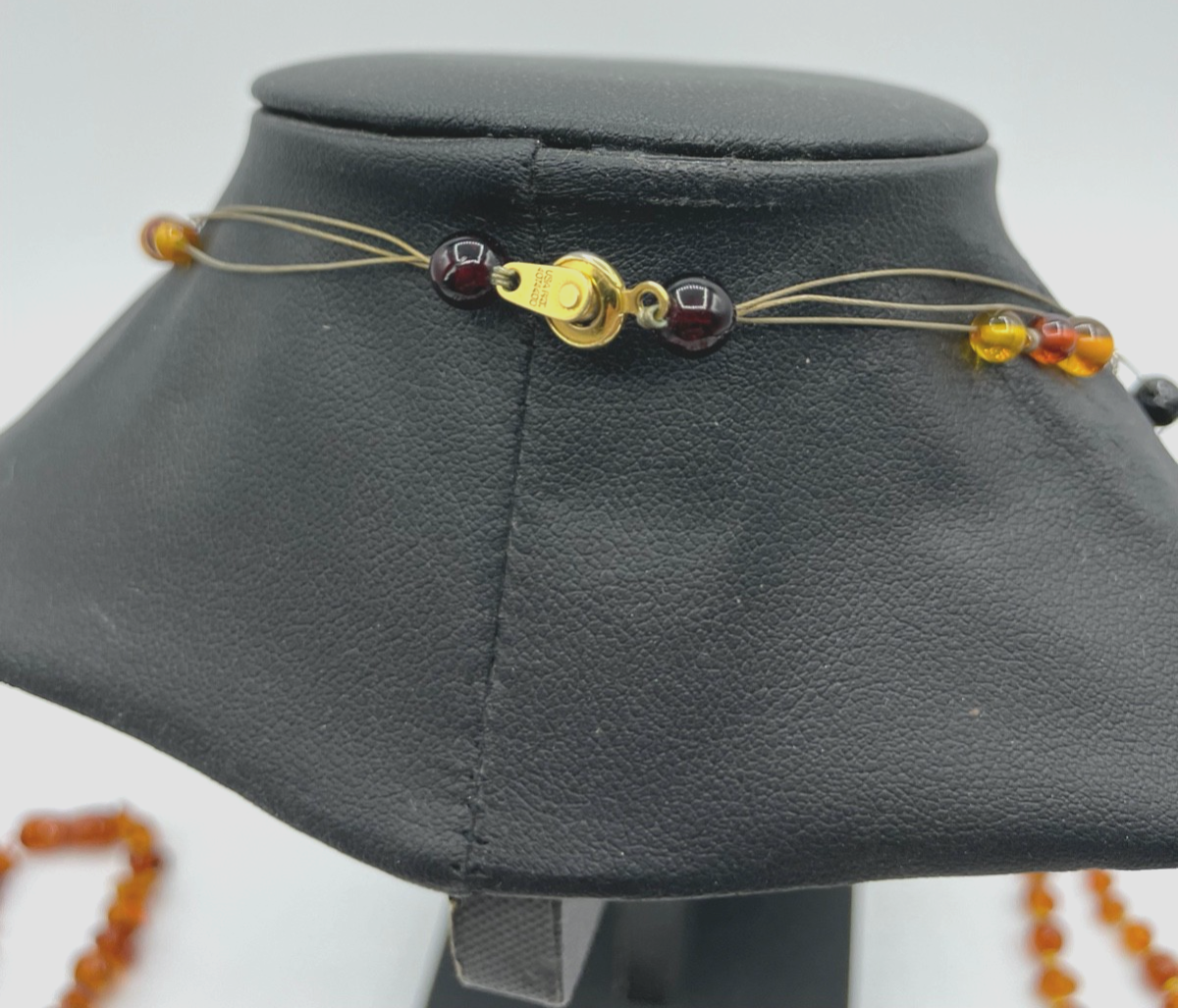 Konvolut tragbar gepfl. Bernstein Schmuck alt + neu Kette Anhänger Anstecknadel5