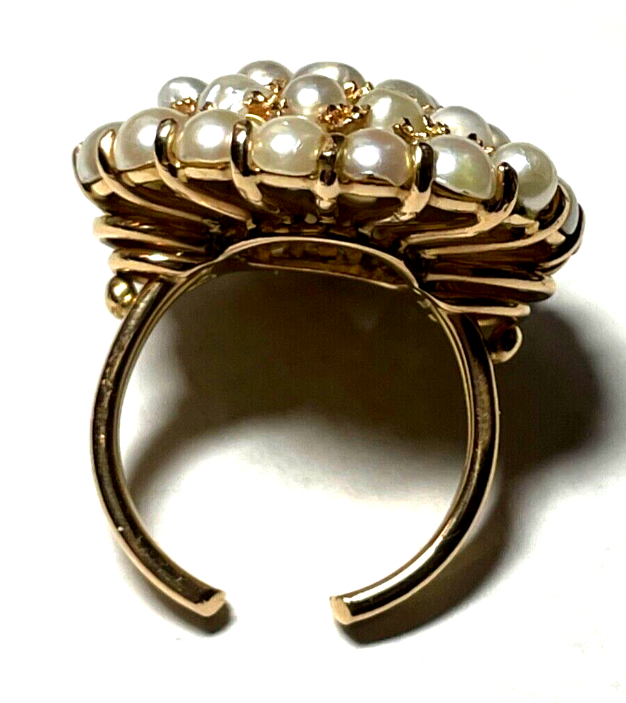 750 Gold 18 K Ring Perlen Brillant 0,25 ct offene Schiene Anfertigung Juwelier3