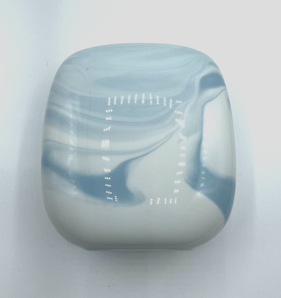 Rosenthal Porzellan Vase studio-linie Babyblau-Weiß Marble Queensberry H 18 cm6