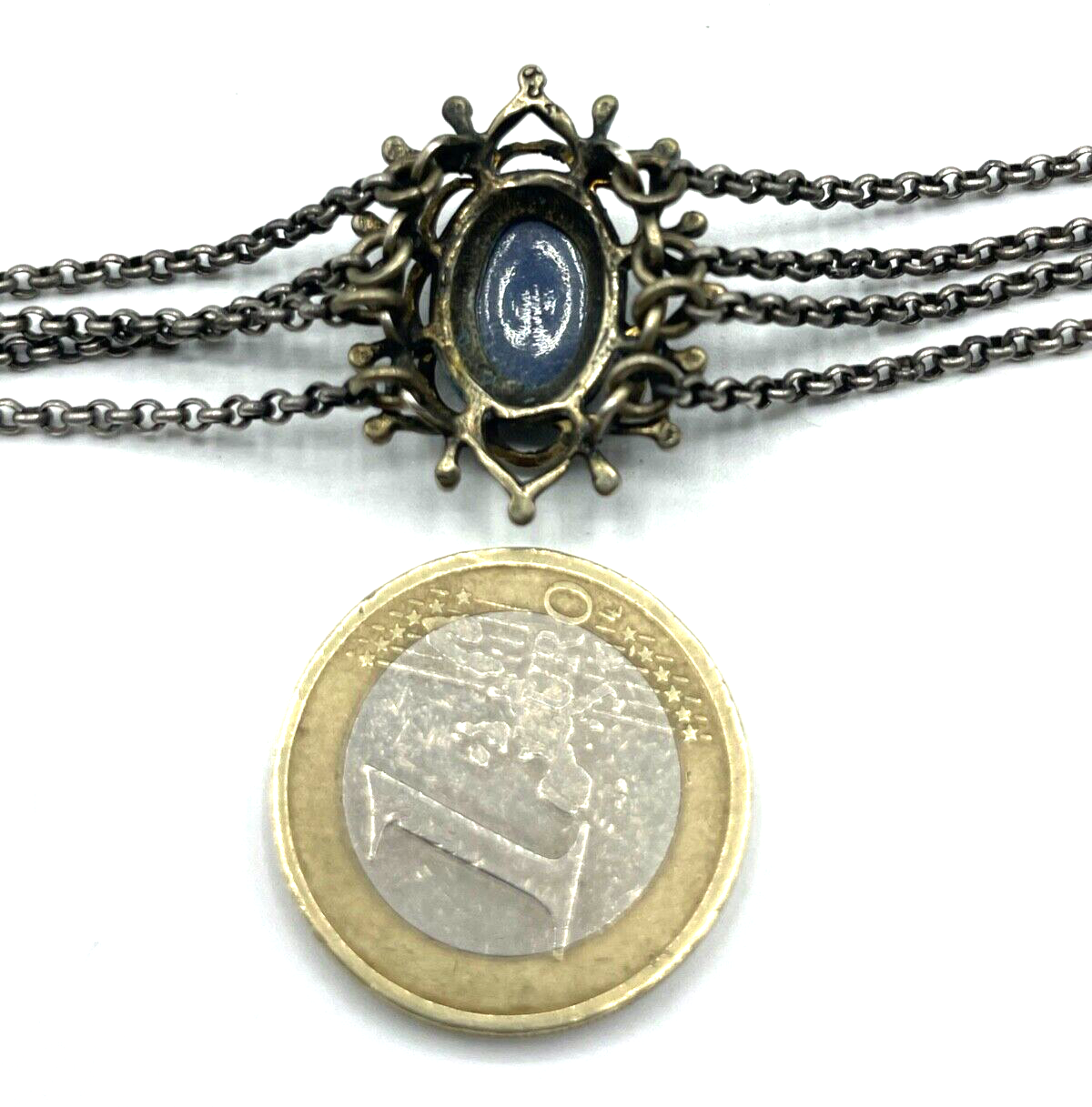 Antik schöne 835 Silber Halskette Kropfkette Erbskette 4 reihig Tracht Dirndl6