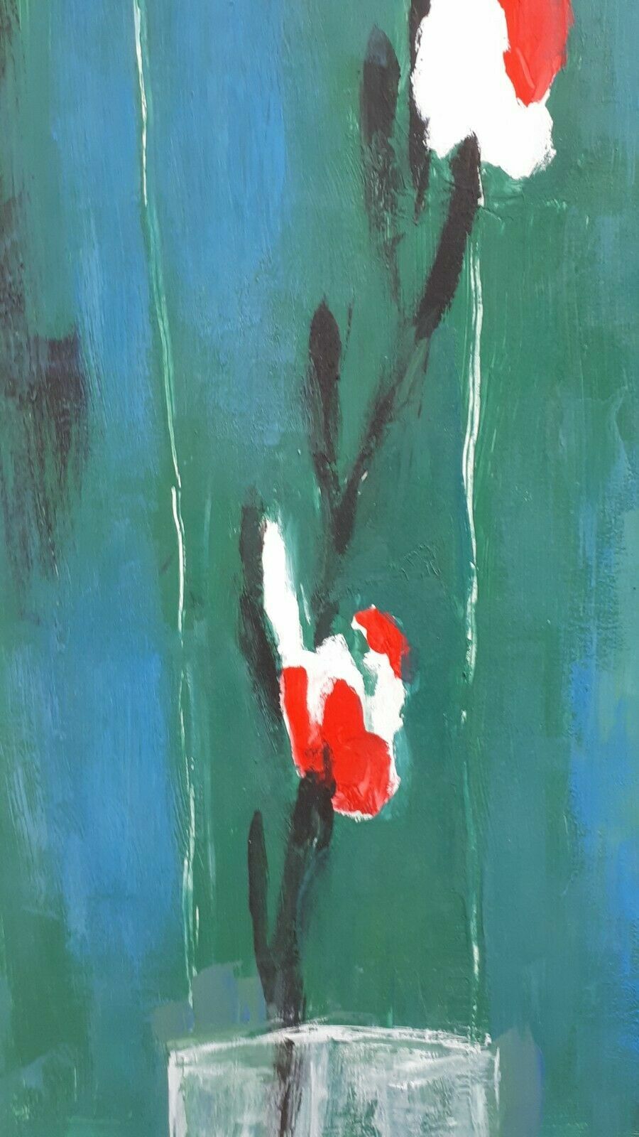 Paul Kuhn *1950 - Gemälde Acrylgemälde 'Die Vase' 1999 - gerahmt 2