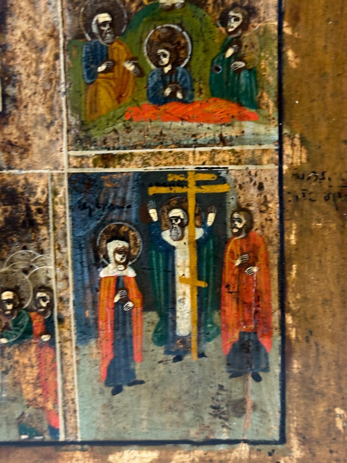 Ikone Festtagsikone - Höllenfahrt u. Auferstehung Christi - Russland um 18503