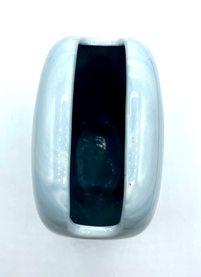 Rosenthal Porzellan Vase studio-linie Babyblau-Weiß Marble Queensberry H 18 cm4