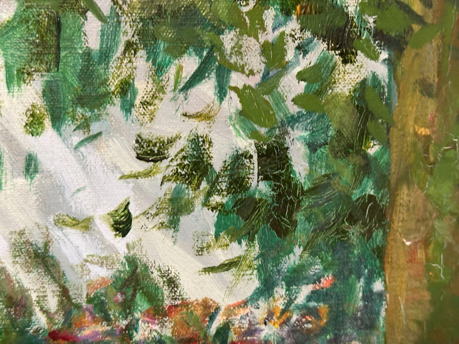 Roger San Miguel - Lesendes Mädchen im Garten - Öl auf Leinwand - signiert7