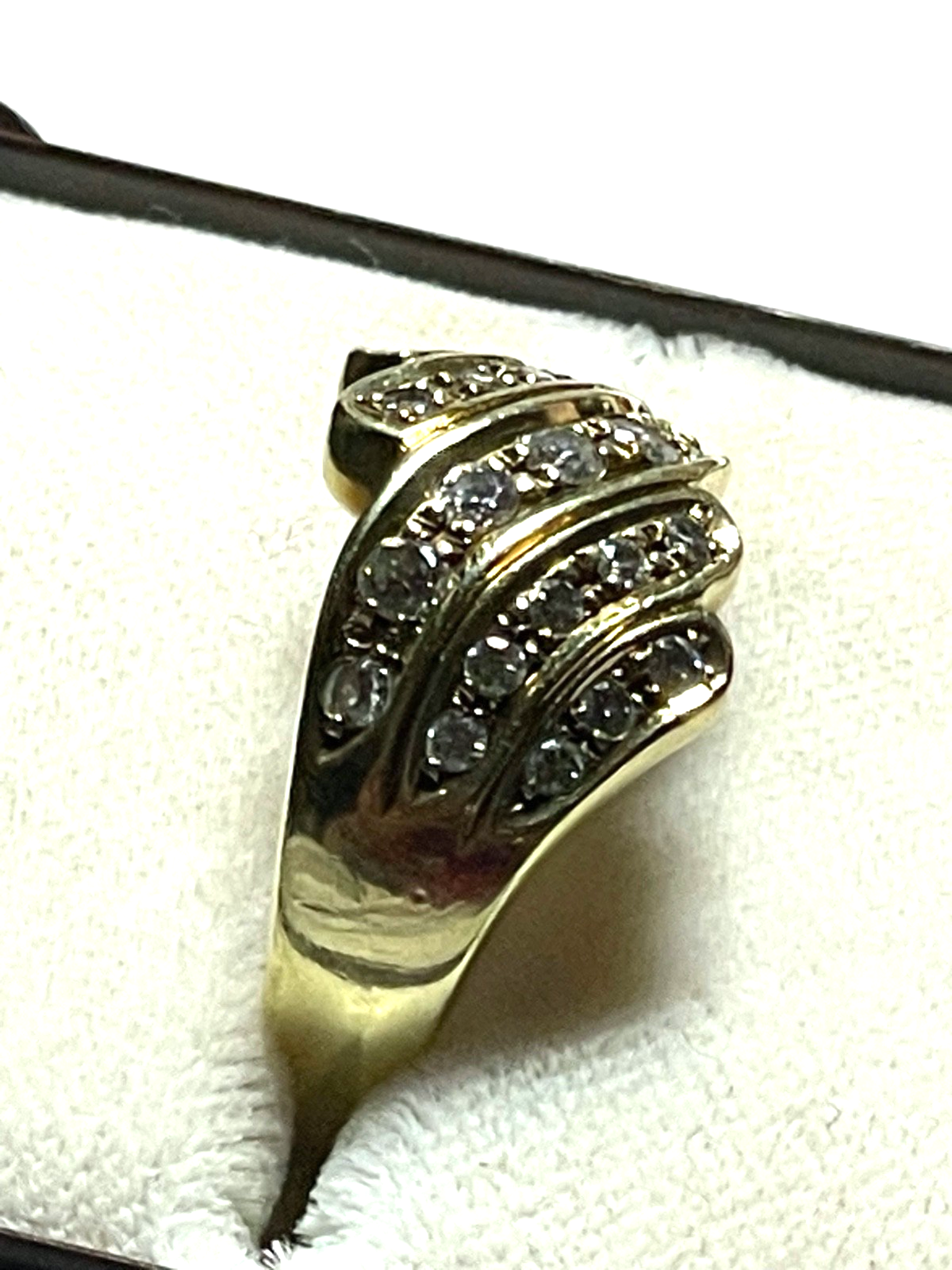 14 K 585 Gold Ring Brillanten Top Wesselton 0,5 ct. Juwelier Ø 18,5 mm RG 5813