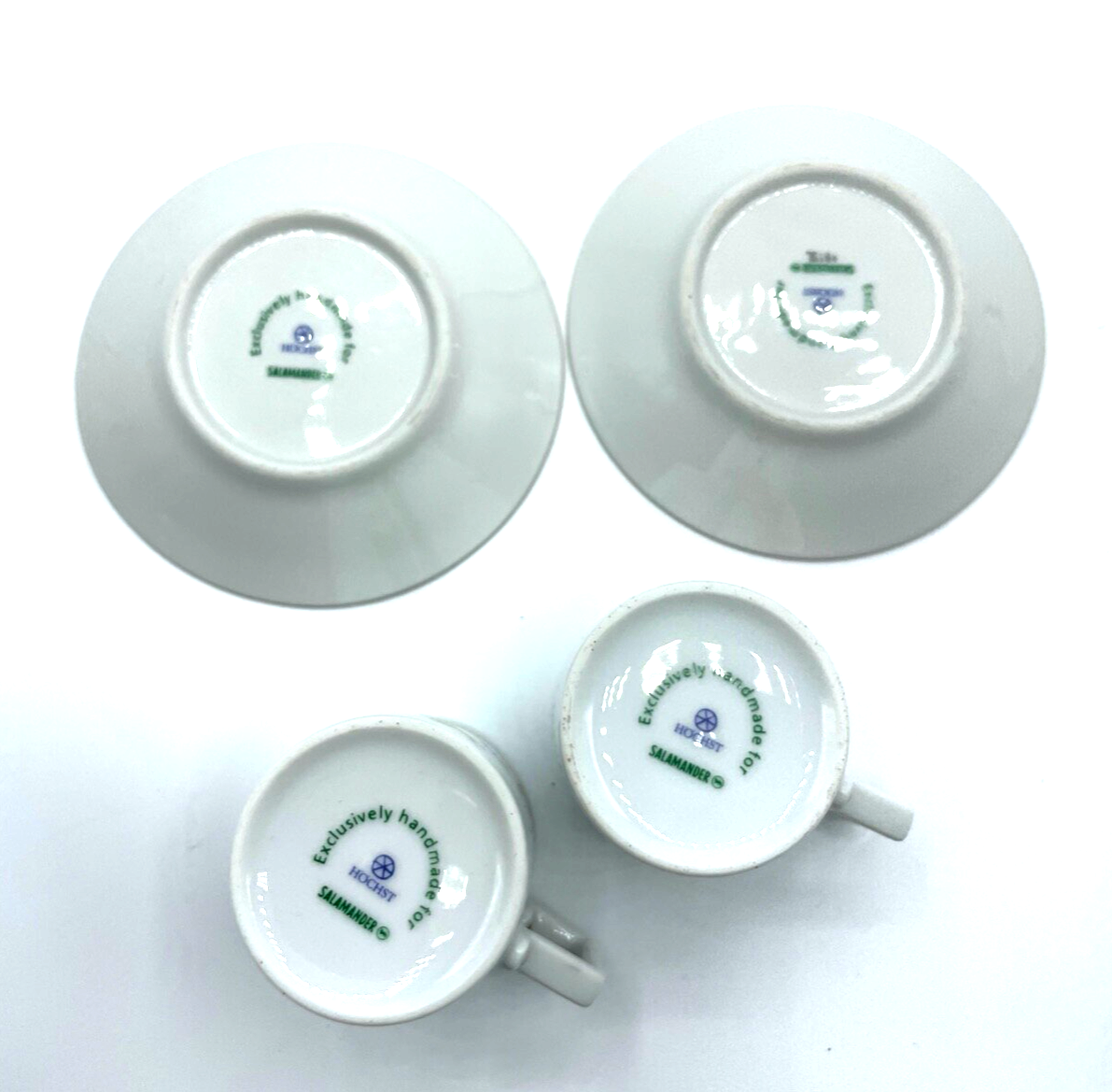 2x Espresso Tasse Höchst Porzellan lim. exkl. Salamander Schuhmoden Epochen3