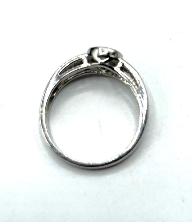 Solider 925 Silber Ring Bandring Solitär Zirkonia Ø 6 mm  RG 60 Ø 19 mm unisex12