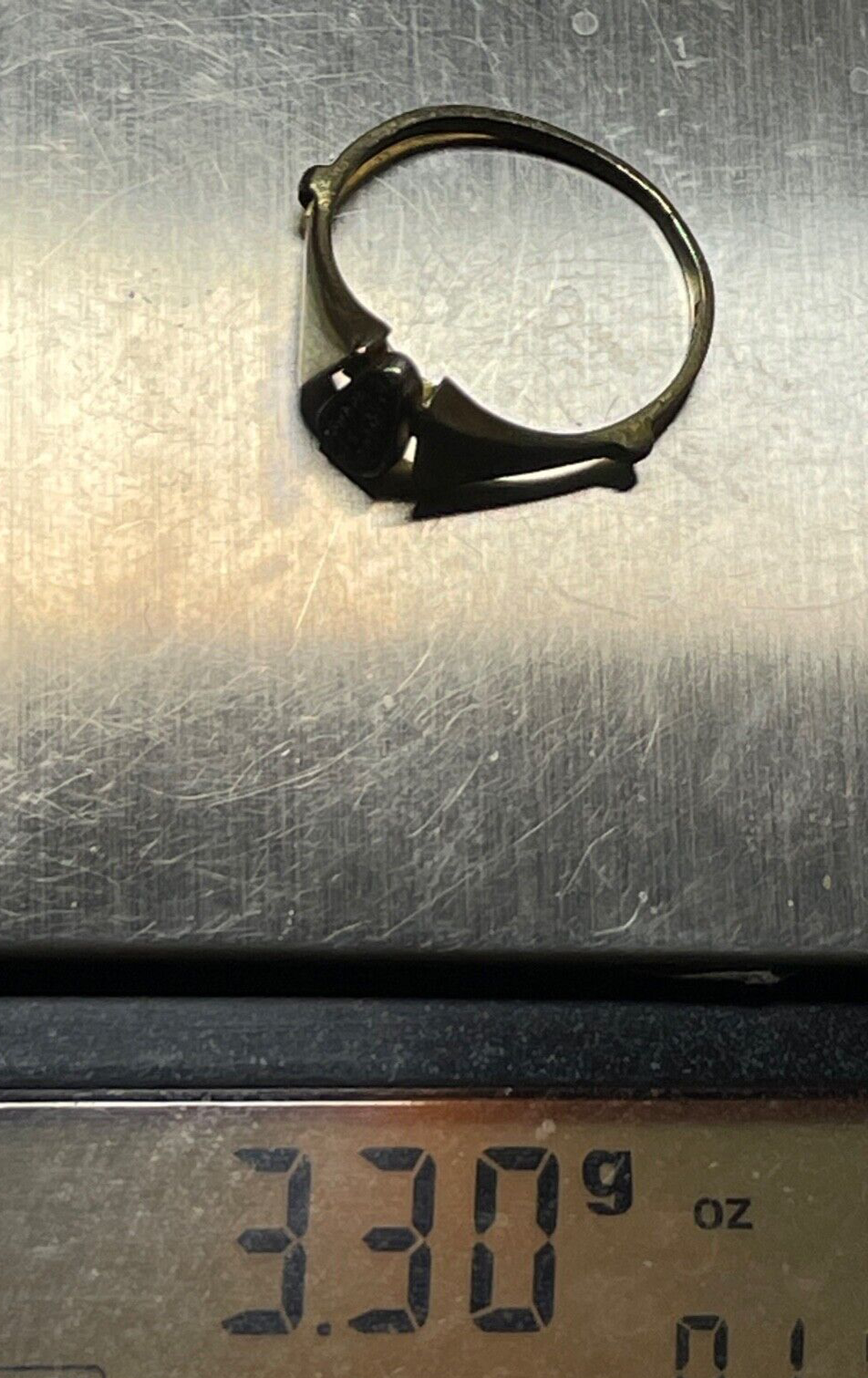 Juwelier 585 Gold 14 K Gold Ring modernes Design 4 Diamanten Juwelier Ø 17 RG 548