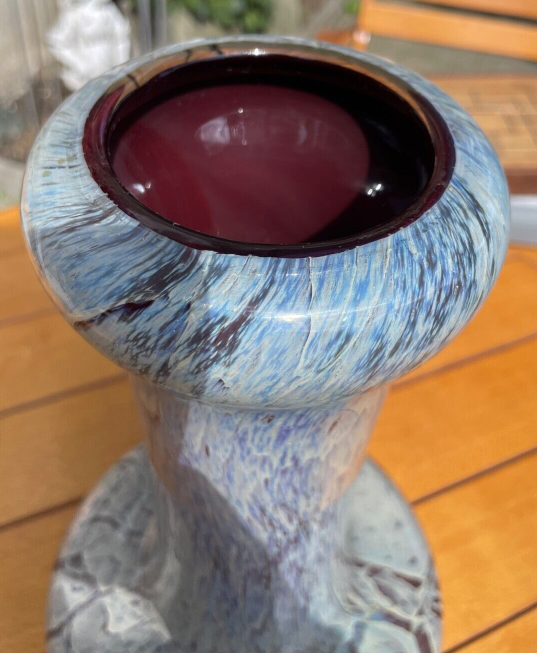 MEGA Glas WMF hohe schwere Vase H 39 cm 1A Zustand absolut rar Prototyp 70erJ4