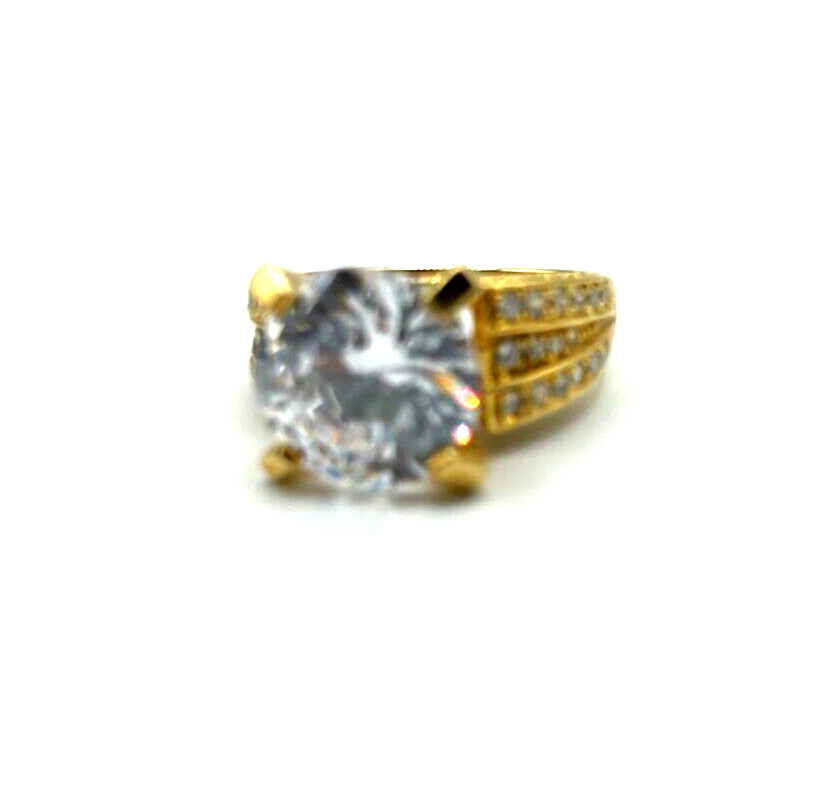 Mega Statement 925 Silber Ring Zirkonia Feuer Ø 12 mm RG 60 Ø 19 mm Cocktail10