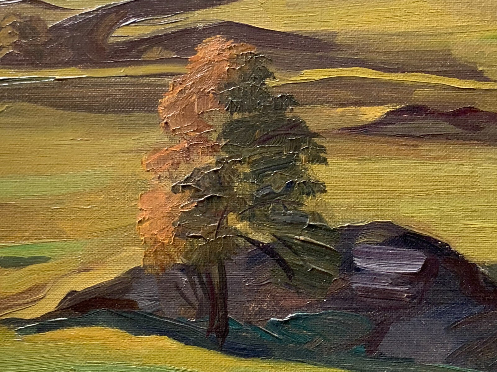 Fritz Mader 1900-1998 - Herbstlicher Hang 1955 - Öl auf LWD - gerahmt - signiert6